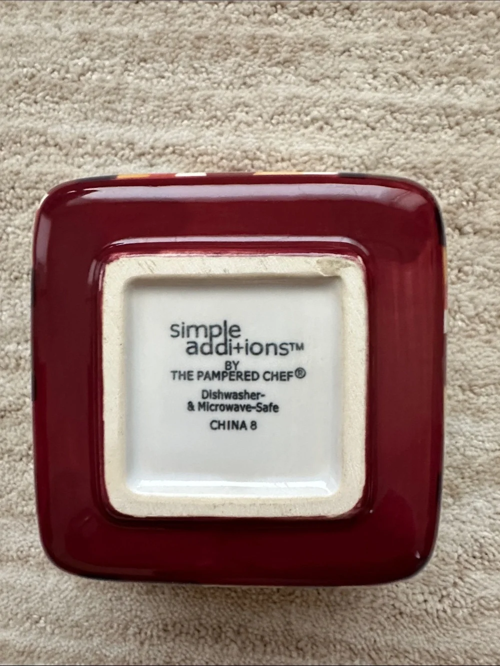 Set of 3 PAMPERED CHEF Simple Additions Stripes Square Bowls Entertaining
